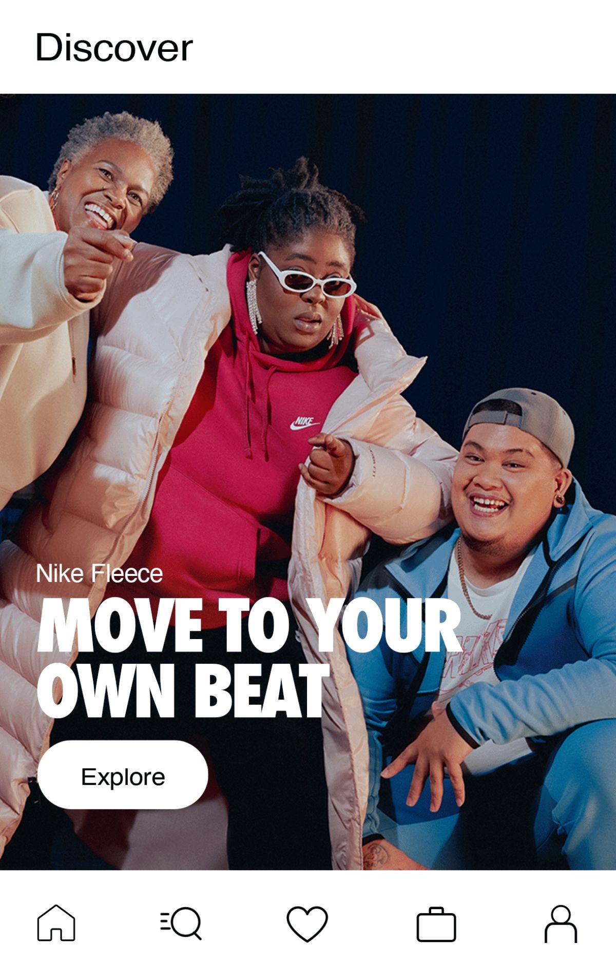 Discover Nike Fleece Move to your own beat.
