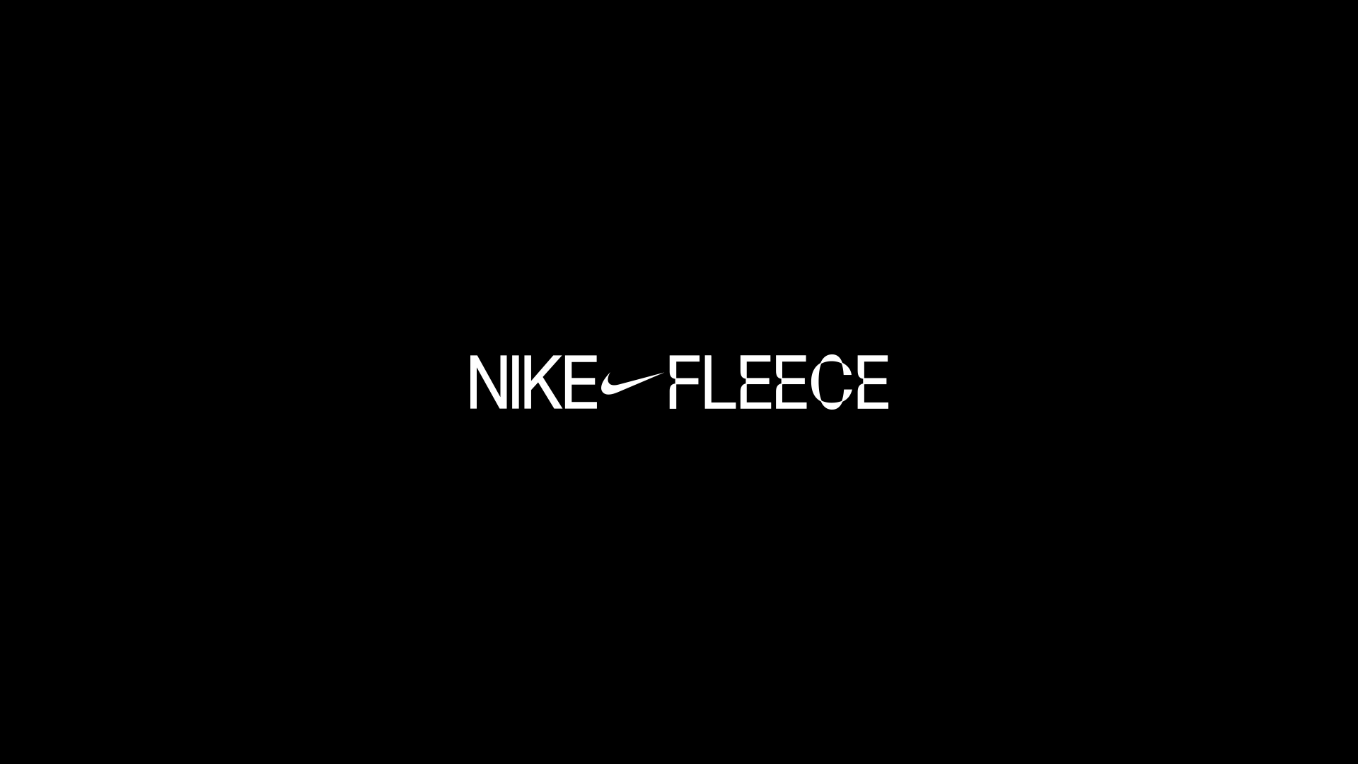 Four versions of Nike Fleece logo