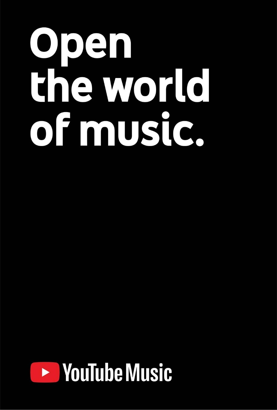 Open the world of music. YouTube Music